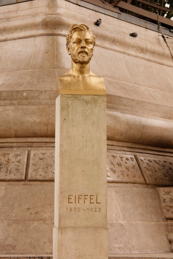 We checked out Sir Eiffel himself. According to Wikipedia the tower was built in 1889 as the entrance arch to the 1889 World's Fair.