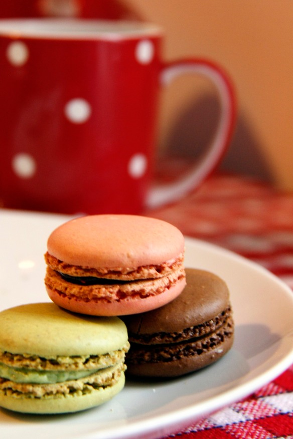The crowning delight of dinner was a collection of fresh macaroons. Ah, what bits of joy and yumminess!
